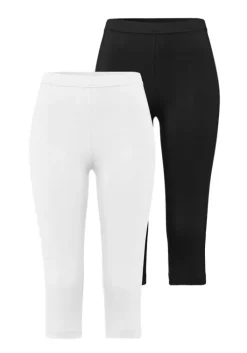Hot Vivance active Caprileggings Weis, Schwarz