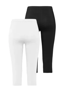Hot Vivance active Caprileggings Weis, Schwarz
