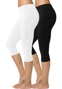 Hot Vivance active Caprileggings Weis, Schwarz