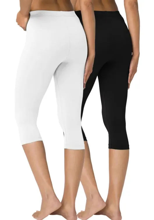 Hot Vivance active Caprileggings Weis, Schwarz