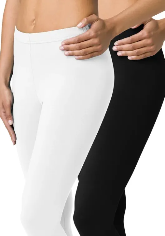 Hot Vivance active Caprileggings Weis, Schwarz