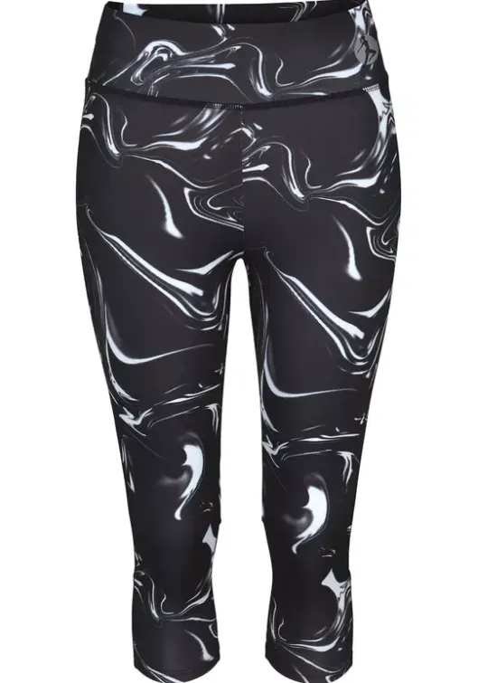 Sale LASCANA ACTIVE Caprileggings"Black Marble" Schwarz-Gemustert-Weis