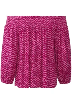 Discount LASCANA Carmenbluse Pink-Rosa Bedruckt