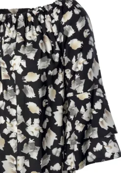 Outlet LASCANA Carmenbluse Schwarz-Bedruckt