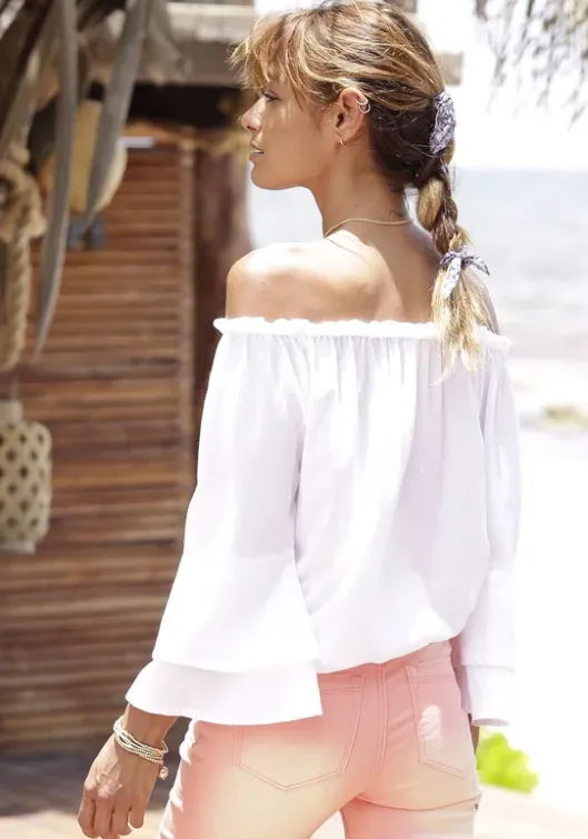 New LASCANA Carmenbluse Weis