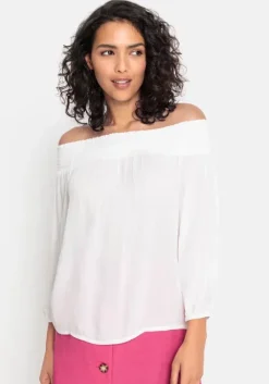 Discount LASCANA Carmenbluse Weis