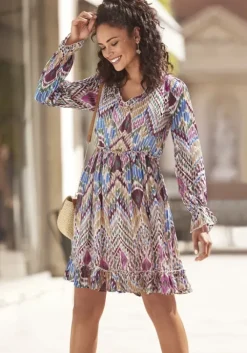 LASCANA Chiffonkleid Bunt Bedruckt
