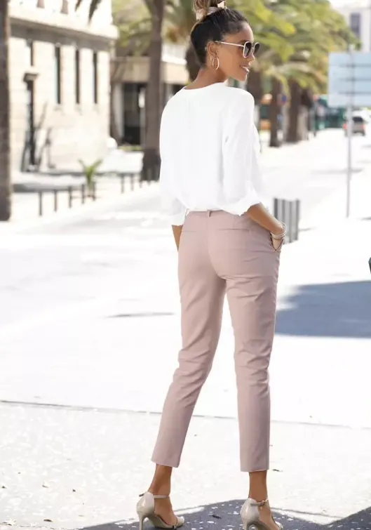 LASCANA Chinohose Rose