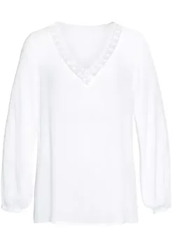 Outlet Vivance Crinklebluse Weis