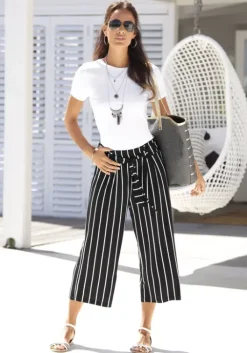 LASCANA Culotte Schwarz-Weis-Gestreift