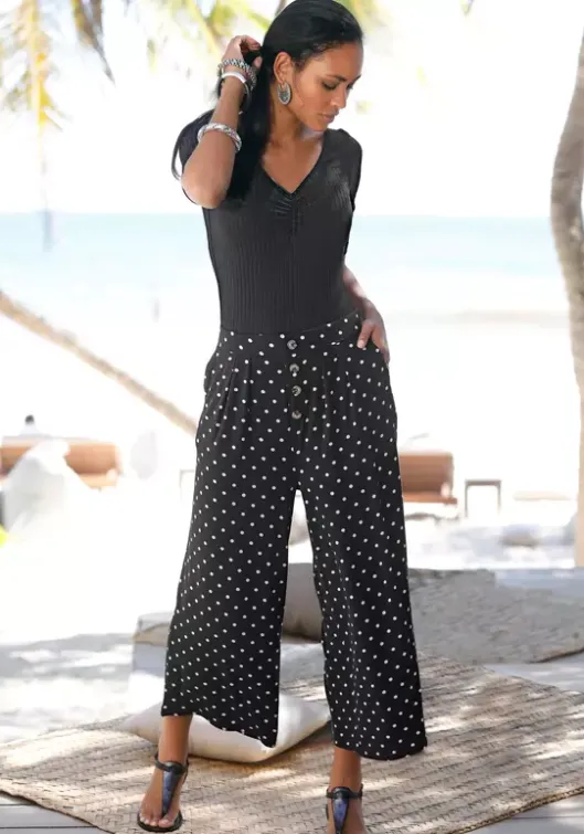 Hot LASCANA Culotte Schwarz-Weis-Gepunktet