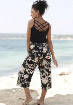 Discount LASCANA Culotte Schwarz-Taupe-Bedruckt