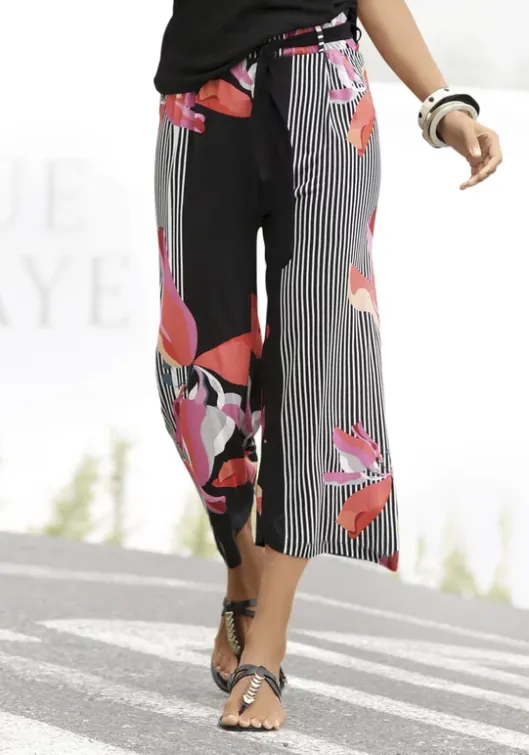 New LASCANA Culotte Schwarz-Rot-Bedruckt