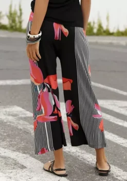 New LASCANA Culotte Schwarz-Rot-Bedruckt