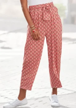 Outlet Vivance Culotte Beige-Rot Bedruckt