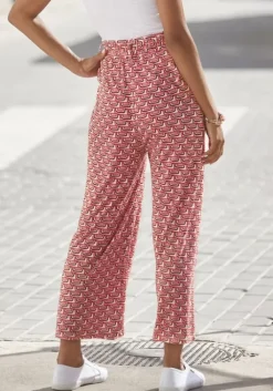 Outlet Vivance Culotte Beige-Rot Bedruckt