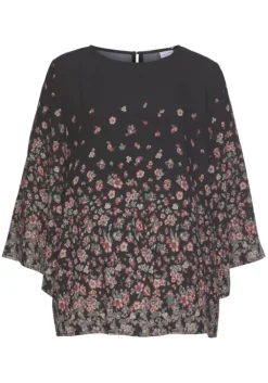 Hot LASCANA Druckbluse Schwarz-Bedruckt