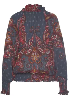 Online LASCANA Druckbluse Blau-Rot-Bedruckt