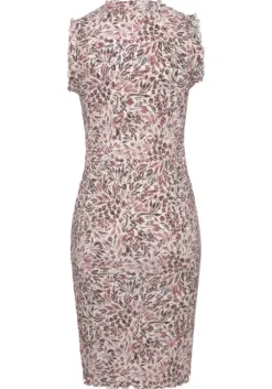 Sale Vivance Druckkleid Creme-Mauve Bedruckt