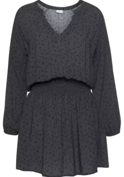 Outlet LASCANA Druckkleid Anthrazit-Schwarz-Bedruckt