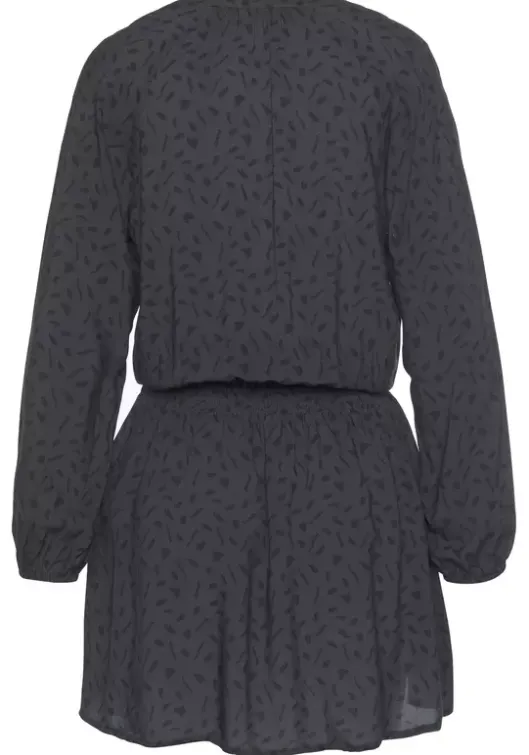 Outlet LASCANA Druckkleid Anthrazit-Schwarz-Bedruckt