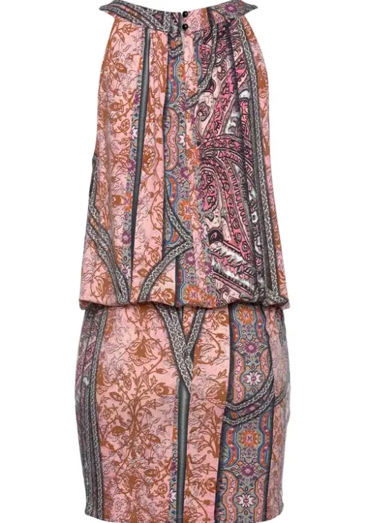 Discount Buffalo Druckkleid Rosa-Bedruckt