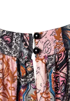 Discount Buffalo Druckkleid Rosa-Bedruckt