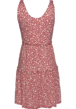 Online Beachtime Druckkleid Rot-Weis-Bedruckt