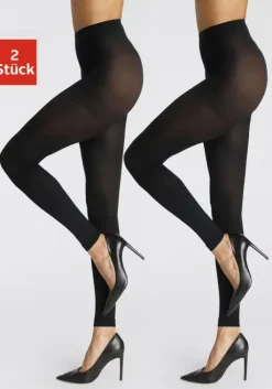 LASCANA Feinstrumpfleggings Schwarz