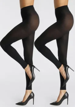 LASCANA Feinstrumpfleggings Schwarz