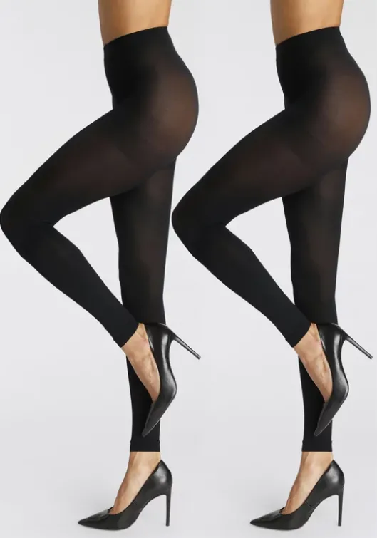 LASCANA Feinstrumpfleggings Schwarz