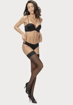 Online LASCANA Halterlose Feinstrumpfe Schwarz