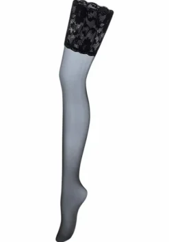 Sale Vivance Halterlose Feinstrumpfe Schwarz, Weis