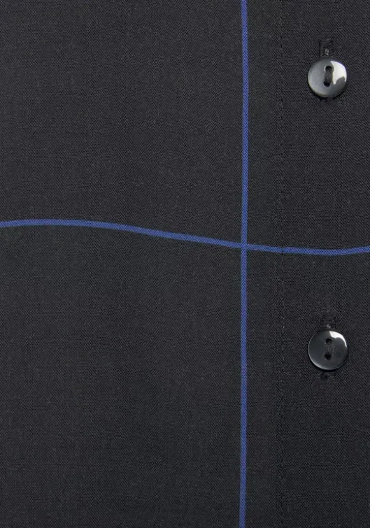 Outlet LASCANA Hemdbluse Schwarz-Blau