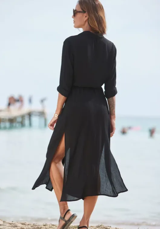 Best LASCANA Hemdblusenkleid Schwarz