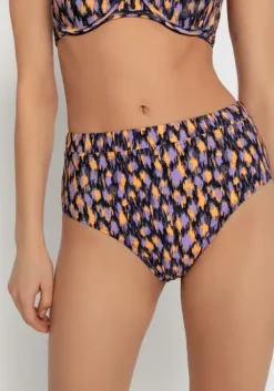 Hot LSCN by LASCANA Highwaist-Bikini-Hose"Lavista" Schwarz Bedruckt