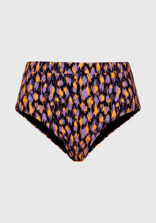 Hot LSCN by LASCANA Highwaist-Bikini-Hose"Lavista" Schwarz Bedruckt