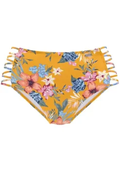 Outlet Bench. Highwaist-Bikini-Hose"Maui" Gelb-Bedruckt