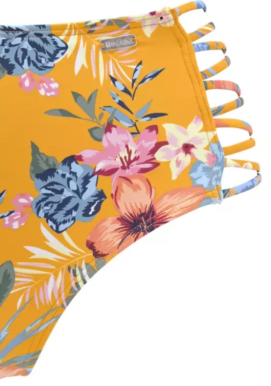 Outlet Bench. Highwaist-Bikini-Hose"Maui" Gelb-Bedruckt