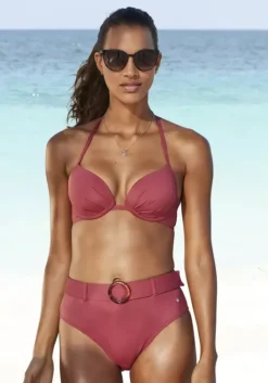 s.Oliver Highwaist-Bikini-Hose"Rome" Rostrot