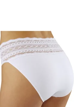 Online petite fleur High-Waist-Slip Blau+Weis