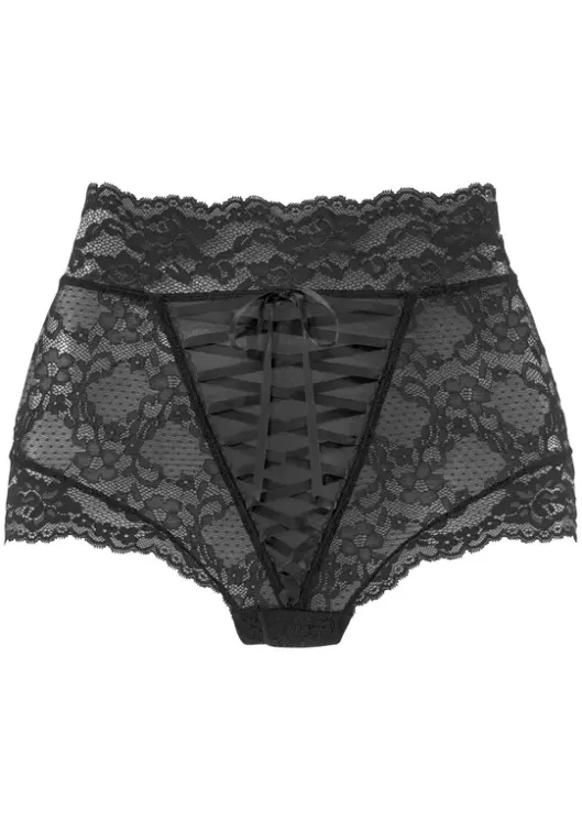 Hot petite fleur gold High-Waist-Slip Schwarz