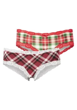 Outlet LASCANA Hipster Rot-Grun-Kariert
