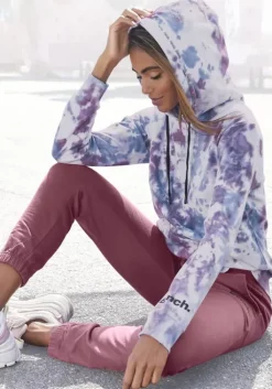 Outlet Bench. Hoodie Gebatikt-Beere