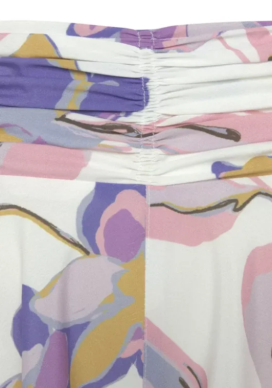 New LASCANA Hosenrock"Blume" Creme-Flieder-Rose Bedruckt