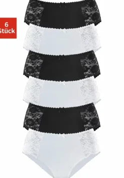 Hot petite fleur Huftslip Schwarz, Weis