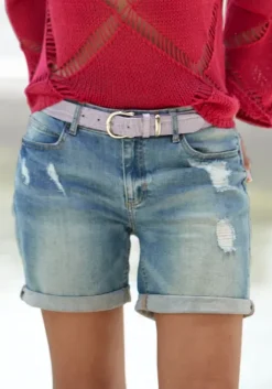 Clearance Buffalo Jeansbermudas Hellblau