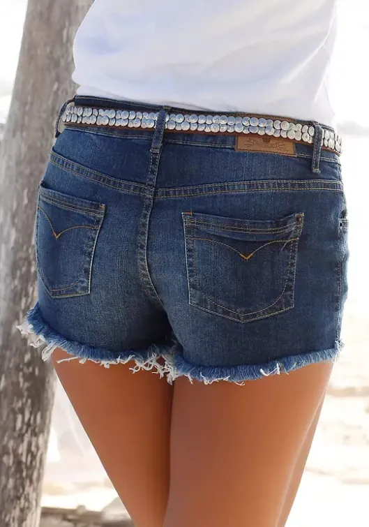 Discount Buffalo Jeanshotpants Blue-Washed