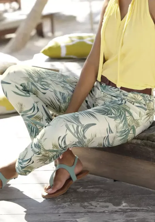 Outlet LASCANA 7/8-Jeggings Weis-Grun-Bedruckt