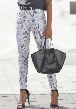 Online LASCANA 7/8-Jeggings Offwhite-Anthrazit Bedruckt